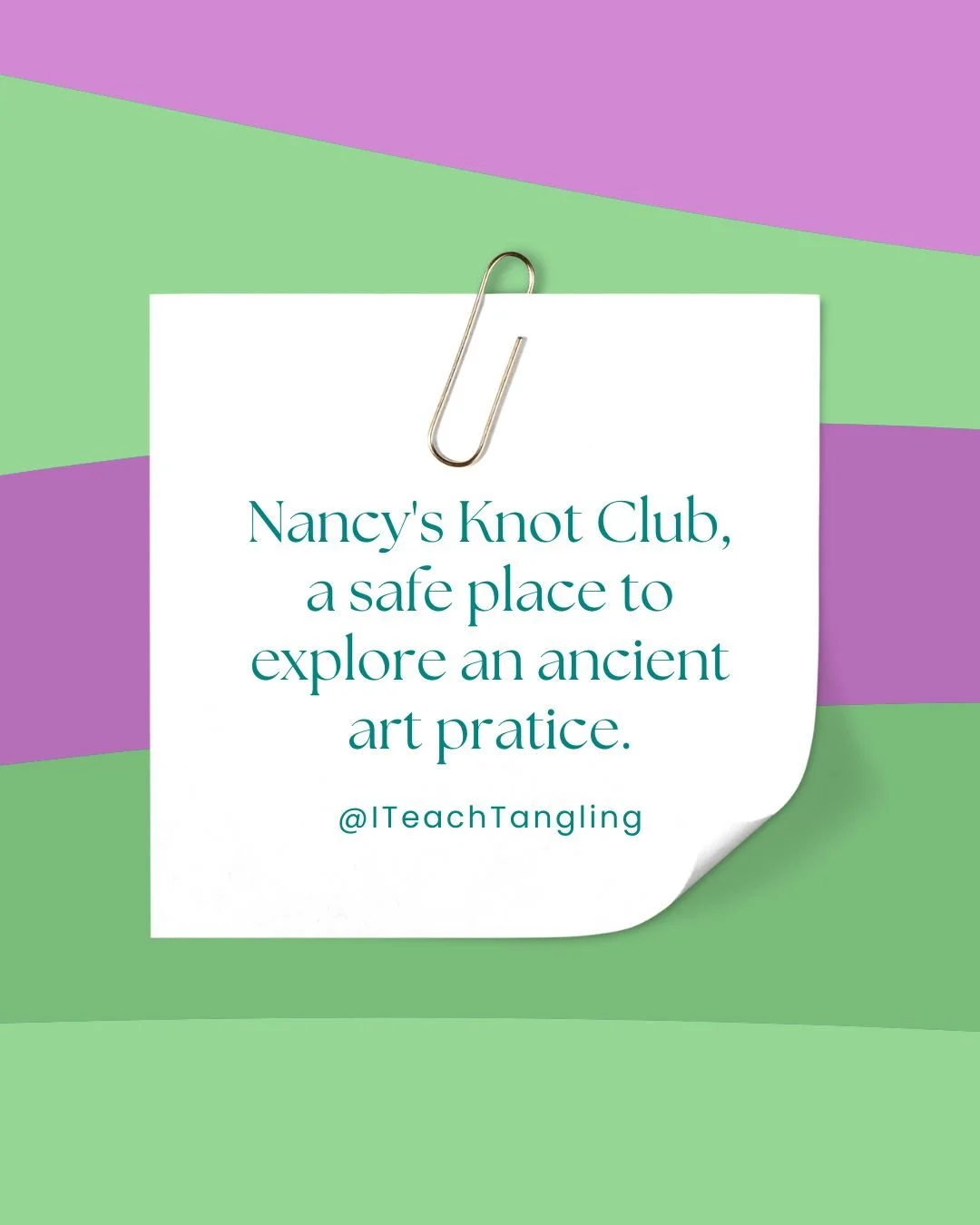 The Joy of Being Part of Nancy's Knot Club — I Teach Tangling